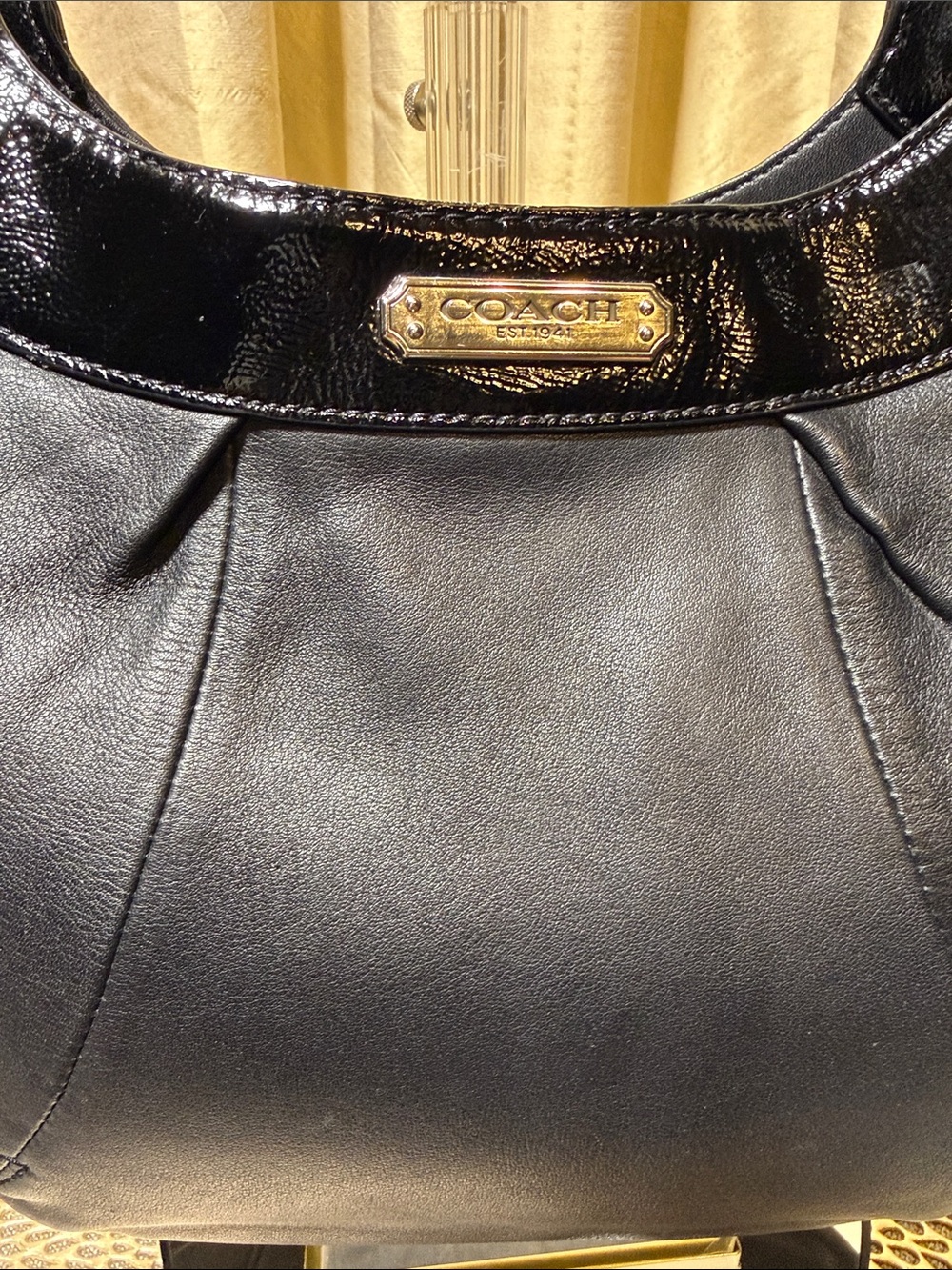 Coach Soho Black Leather Hobo Shoulder Bag | Style F19453 - Picture 3 of 15